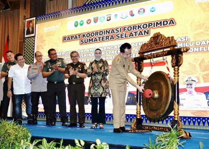 Pj Gubernur Sumsel Pimpin Rakor Forkopimda, Sinergikan Program Prioritas 2024