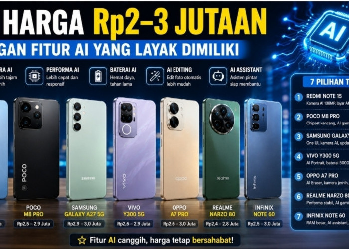 7 HP Murah dengan Fitur AI Canggih untuk Kerja, Belajar, dan Hiburan