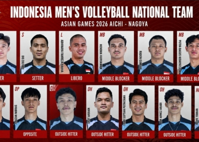 Sah! Ini Skuad Timnas Voli Putra Indonesia di Asian Games 2026, Ada 12 Nama