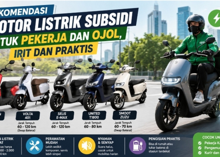 Rekomendasi Motor Listrik Subsidi untuk Pekerja dan Ojol, Irit dan Praktis