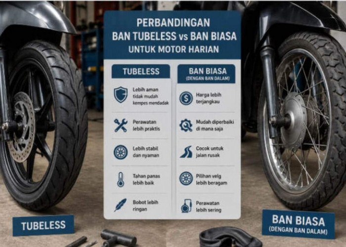 Ban Tubeless vs Ban Biasa untuk Motor Harian: Mana yang Lebih Cocok untuk Aktivitas Sehari-hari?