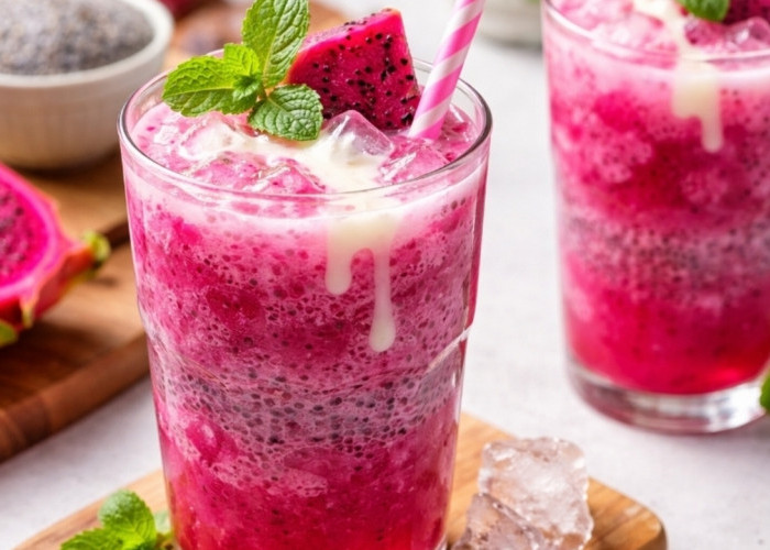 Es Lumut Buah Naga, Dijamin Buka Puasamu Jadi Seger dan Bikin Nagih!