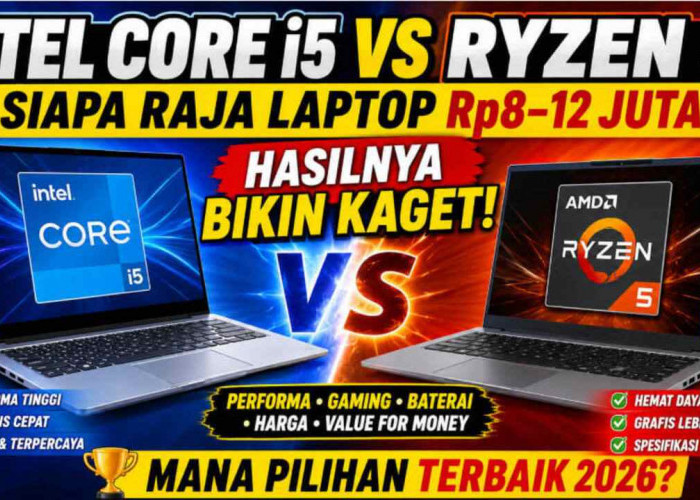Intel Core i5 vs Ryzen 5, Siapa Raja Laptop Rp8–12 Juta? Hasilnya Bikin Kaget! 