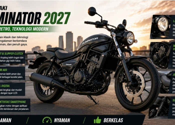 Teknologi Kawasaki Eliminator 2027 Layak Diacungi Jempol, Dari Assist & Slipper Clutch hingga ABS