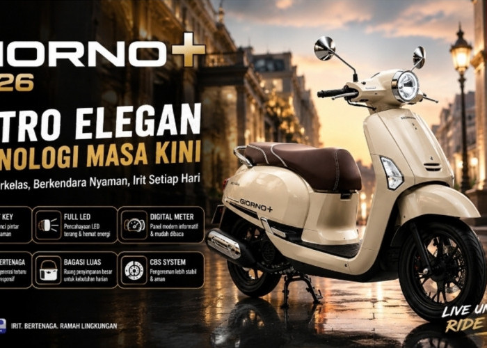 Honda Giorno+ 2026 Jadi Primadona Baru, Perpaduan Sempurna Desain Retro dan Teknologi Masa Kini