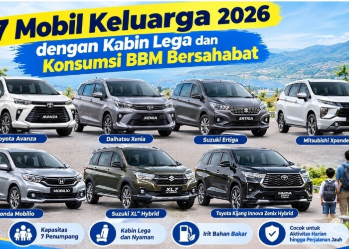 7 Mobil Keluarga 2026 dengan Kabin Lega dan Konsumsi BBM Bersahabat