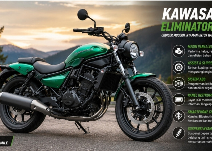 Tak Hanya Bergaya Retro, Kawasaki Eliminator 2027 Dibekali Teknologi yang Siap Menemani Touring