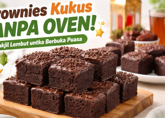 Cuma Dikukus, Hasilnya Lembut Banget! Brownies Ini Cocok Jadi Takjil