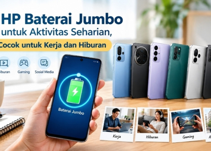7 HP Baterai Jumbo untuk Aktivitas Seharian, Cocok untuk Kerja dan Hiburan
