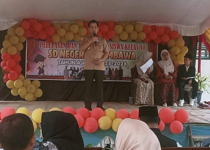 Camat Sembawa Hadiri Perpisahan dan Pelepasan Siswa Kelas VI SD Negeri 21 Sembawa