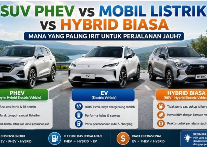 SUV PHEV vs Mobil Listrik vs Hybrid Biasa: Mana yang Paling Irit untuk Perjalanan Jauh?