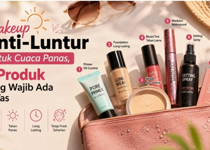 Makeup Anti-Luntur untuk Cuaca Panas, Ini 7 Produk yang Wajib Ada di Tas