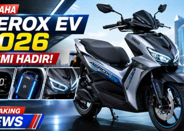 Yamaha Aerox EV 2026 Resmi Meluncur! Skutik Listrik Sporty yang Siap Bikin Motor Bensin Ketar-ketir