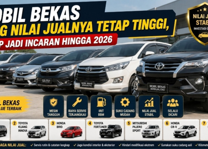 7 Mobil Bekas Paling Laris di Pasaran, Nilai Jual Tinggi dan Mudah Dijual Lagi