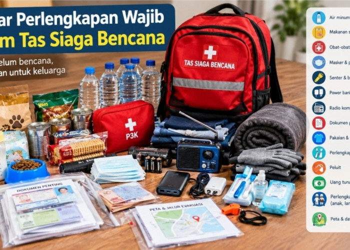 Daftar Perlengkapan Wajib dalam Tas Siaga Bencana, Apa Saja yang Harus Dibawa?