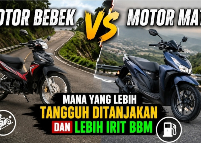 Adu Tangguh Motor Bebek vs Motor Matik di Tanjakan, Mana yang Lebih Bertenaga dan Irit BBM?