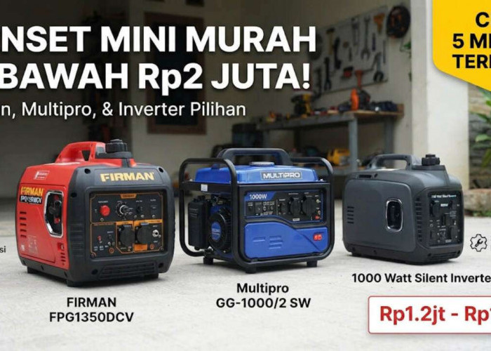 Genset Mini Murah di Bawah Rp2 Juta, Ini 5 Merek yang Layak Dipertimbangkan!