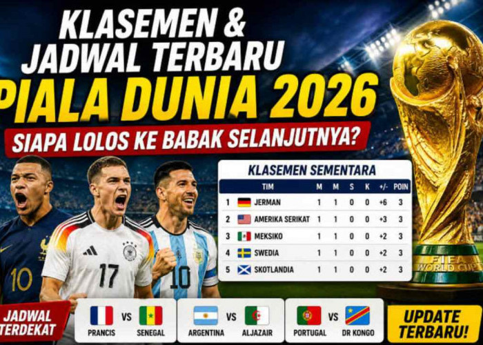 Klasemen dan Jadwal Terbaru Piala Dunia 2026: Siapa yang Berpeluang Lolos ke Babak Selanjutnya?