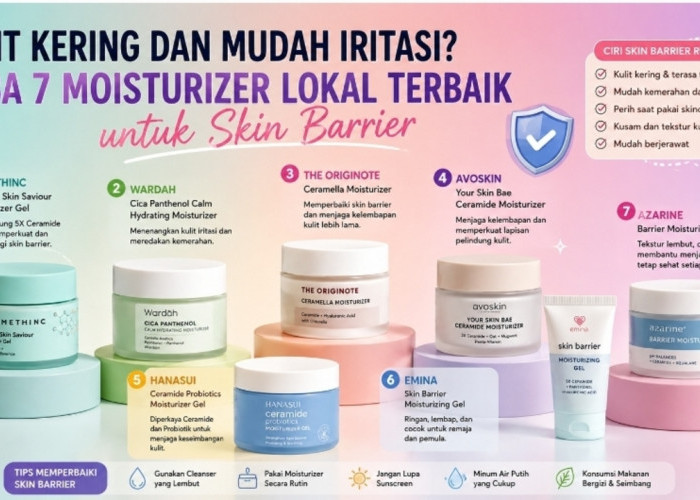 Kulit Kering dan Mudah Iritasi? Coba 7 Moisturizer Lokal Terbaik untuk Skin Barrier