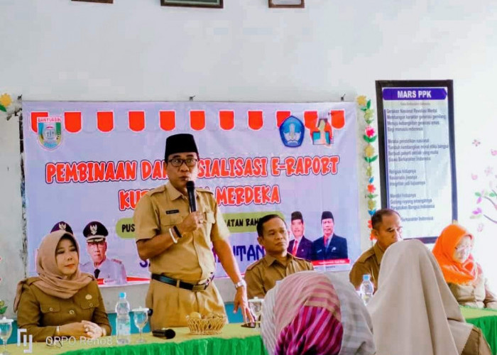 Disdikbud Banyuasin Gelar Pembinaan dan Sosialisasi E- Raport  di Kecamatan Rambutan