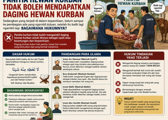 Panitia Kurban Ambil Daging Duluan, Bagaimana Hukumnya? Ini Penjelasan Ulama