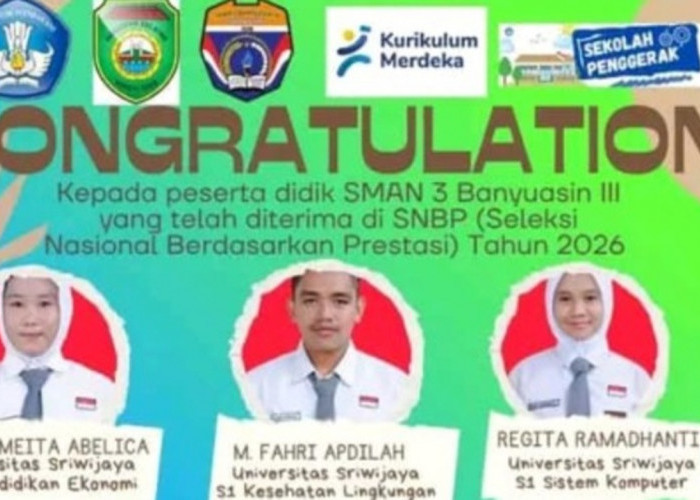 Tembus Perguruan Tinggi Negeri Impian,14 Murid SMAN 3 Banyuasin III Lulus SNBP