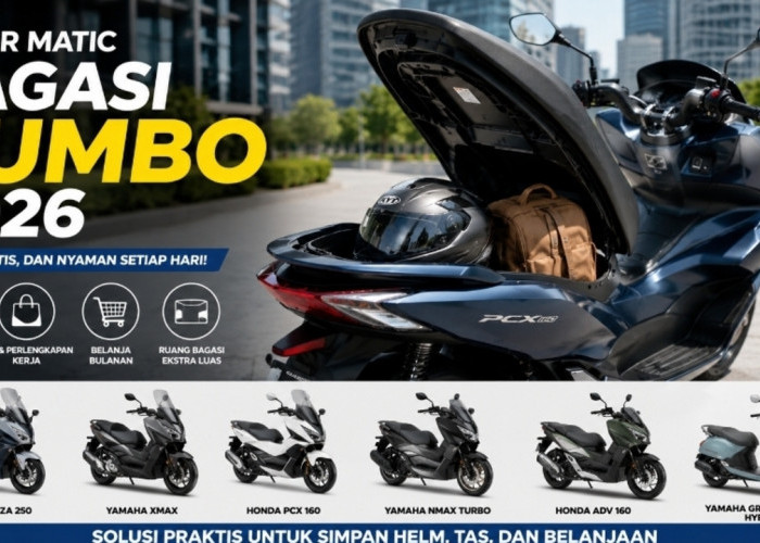 Motor Matic Bagasi Jumbo 2026, Solusi Praktis untuk Simpan Helm, Tas, dan Belanjaan