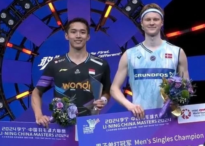 Jonatan Christie Runner Up di China Masters 2024, Anders Antonsen Raih Gelar Juara