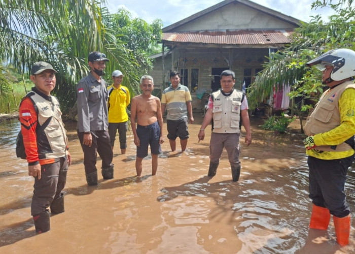 Banjir di Kecamatan Sembawa, 45 Rumah Terdampak, Warga Diminta Waspada Serangan Buaya