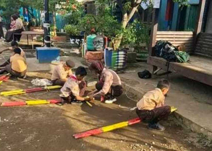 Membina Karakter Murid, SDN 2 Talang Kelapa Rutin Latihan Pramuka Setiap Sabtu