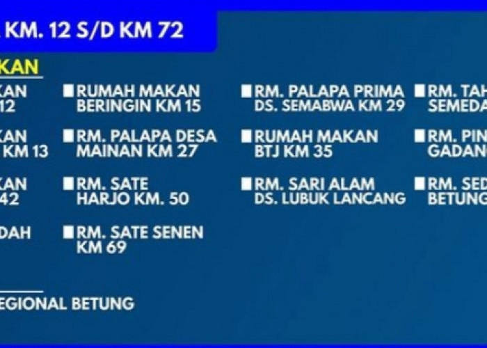 Libur Tahun Baru, 14 Rest Area Jalintim Banyuasin Bisa Jadi Pilihan Pemudik yang Kelelahan Berkendara 