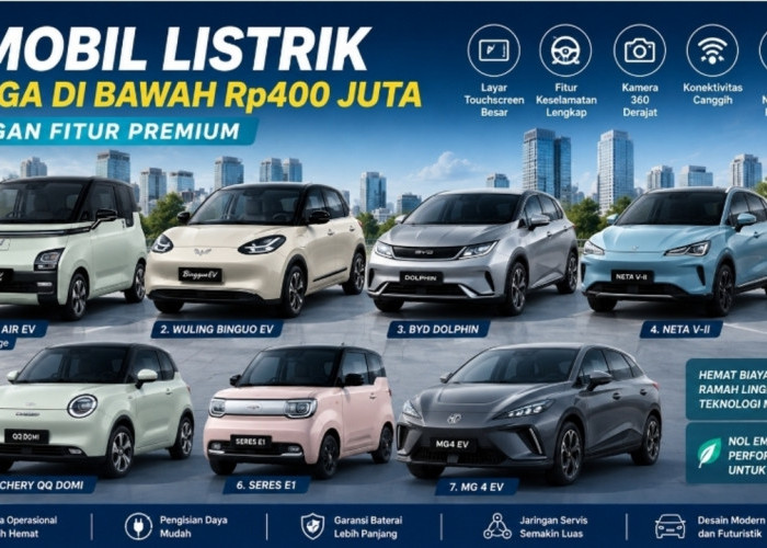 Mobil Listrik Terbaik di Bawah Rp400 Juta 2026, Nyaman, Modern, dan Kaya Fitur