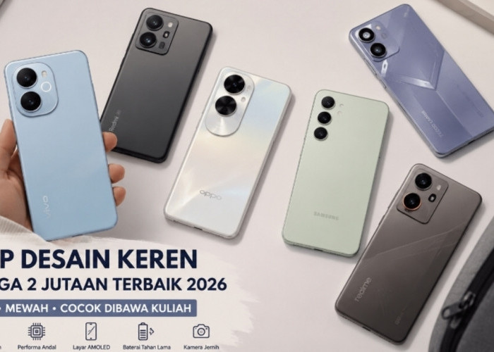 7 Smartphone Estetik Harga Rp2 Jutaan 2026, Layar AMOLED, Desain Premium, Performa Andal