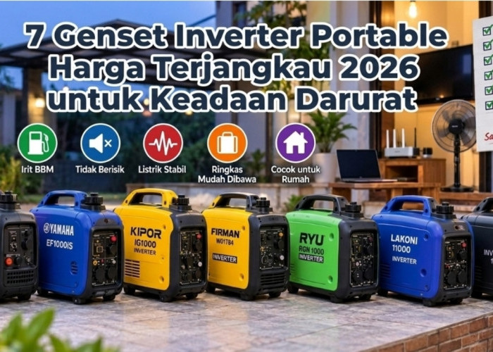 7 Genset Inverter Portable Harga Terjangkau 2026 untuk Keadaan Darurat