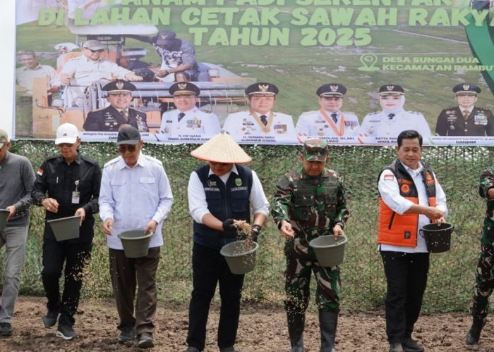 Tanam Padi Serentak di Banyuasin, Dorong Penguatan Produksi Pangan Sumsel