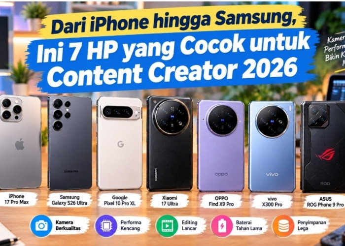 Dari iPhone hingga Samsung, Ini 7 HP yang Cocok untuk Content Creator 2026