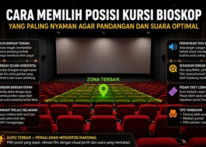Sering Nonton Bioskop? Begini Cara Memilih Kursi Terbaik agar Tidak Pegal dan Tetap Fokus