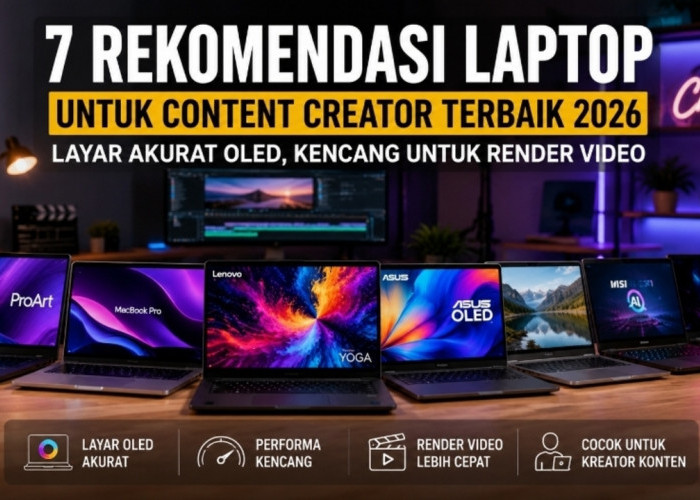 Laptop Terbaik 2026 untuk Kreator Konten, Performa Tangguh, Layar OLED, Siap Render Video 4K