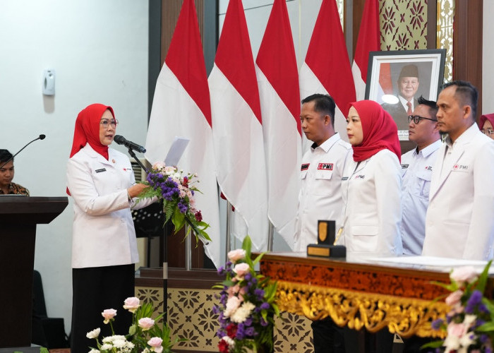 Ketua PMI Sumsel Lantik Pengurus PMI Empat Daerah