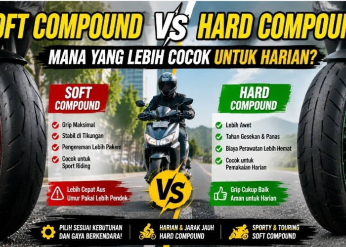 Sering Dipakai Kerja? Ini Ban Motor yang Lebih Ideal, Soft Compound atau Hard Compound