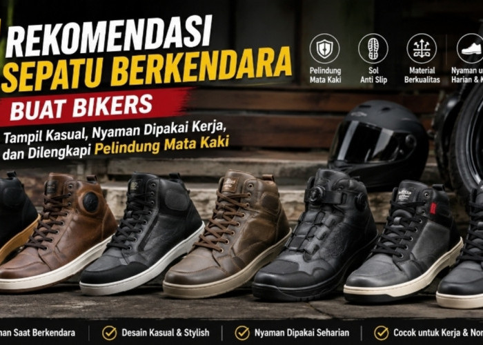 Bikers Wajib Punya! 7 Sepatu Riding Casual dengan Proteksi Mata Kaki