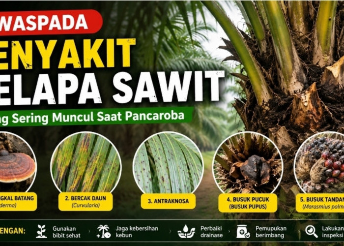 5 Penyakit Kelapa Sawit Paling Sering Muncul Saat Pancaroba, Begini Cara Menanggulanginya