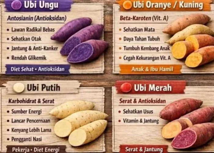 Kenali Manfaat Ubi Berdasarkan Warnanya, dari Kesehatan Otak hingga Jantung