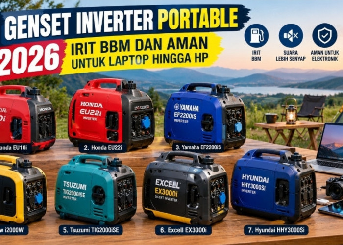 7 Genset Inverter Portable 2026, Irit BBM dan Aman untuk Laptop hingga HP