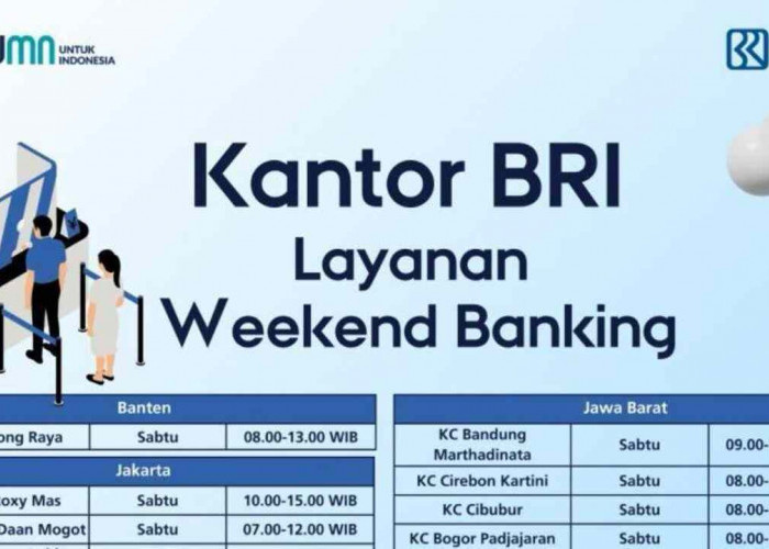 Daftar Lengkap Cabang BRI yang Buka Layanan Weekend Banking