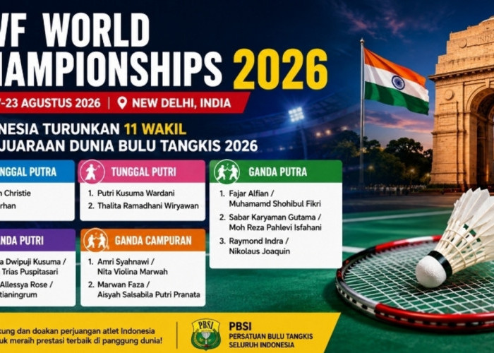 Indonesia Turunkan 11 Wakil di Kejuaraan Dunia Bulu Tangkis 2026, Ini Nama-namanya!