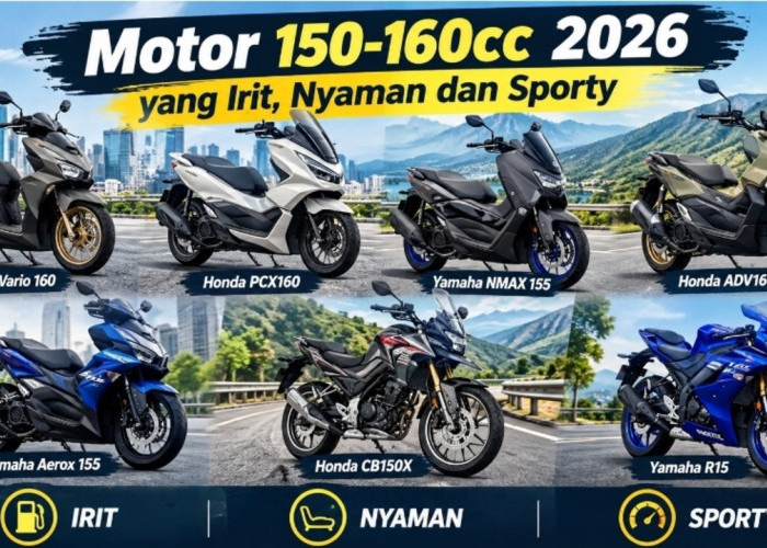 7 Pilihan Motor 150-160cc 2026 yang Irit, Nyaman dan Sporty