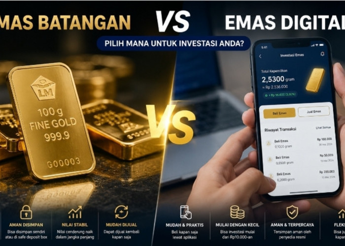 Emas Digital atau Emas Batangan, Mana yang Lebih Aman dan Cocok untuk Masa Depan?