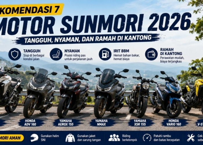Rekomendasi 7 Motor Sunmori 2026, Tangguh, Nyaman, dan Ramah di Kantong