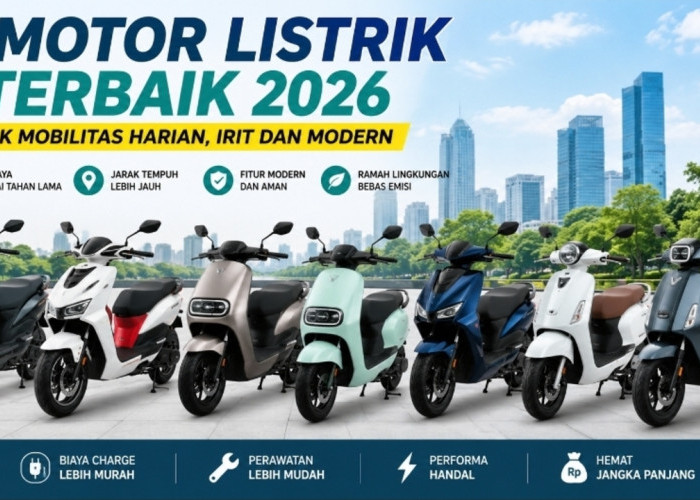 7 Motor Listrik Terbaik 2026 untuk Mobilitas Harian, Irit dan Modern